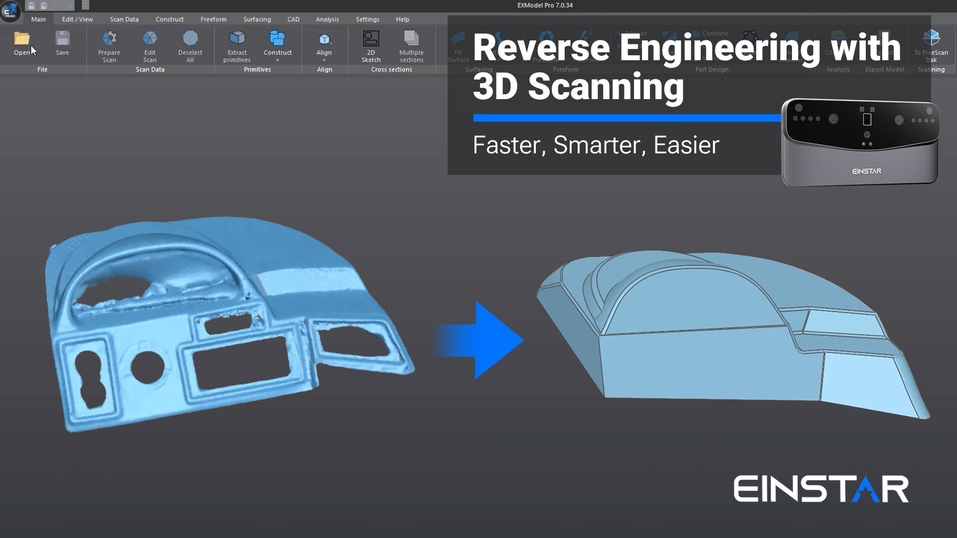 How Fast Can You Go from Scan to CAD? Reverse Engineering Just Got Easier.