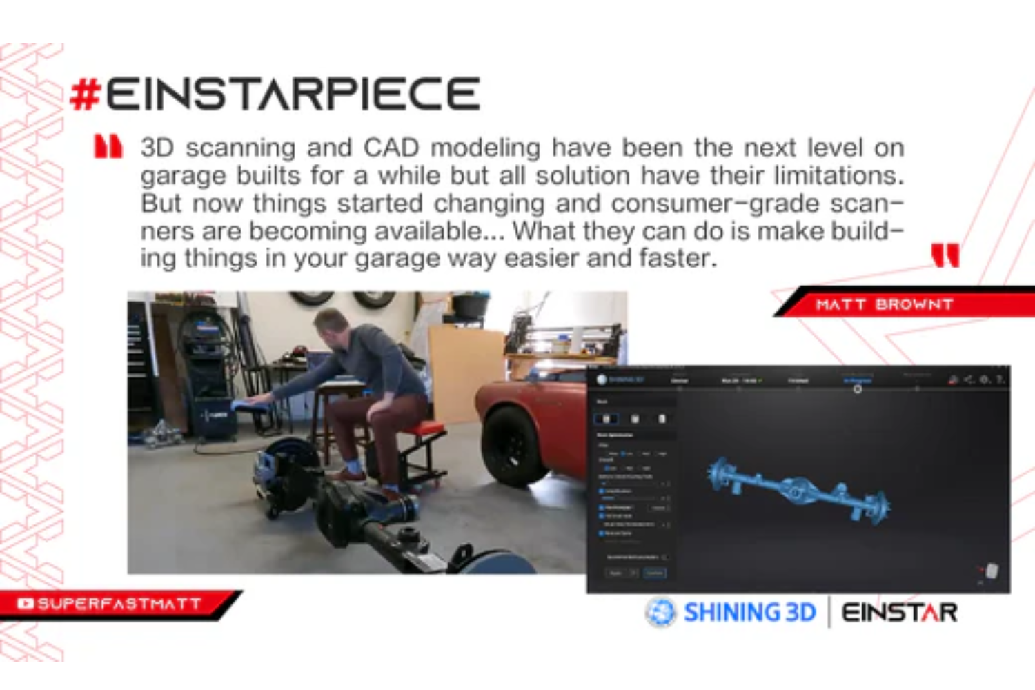 Video review of the benefits of adding a 3D scanner to your toolbox.