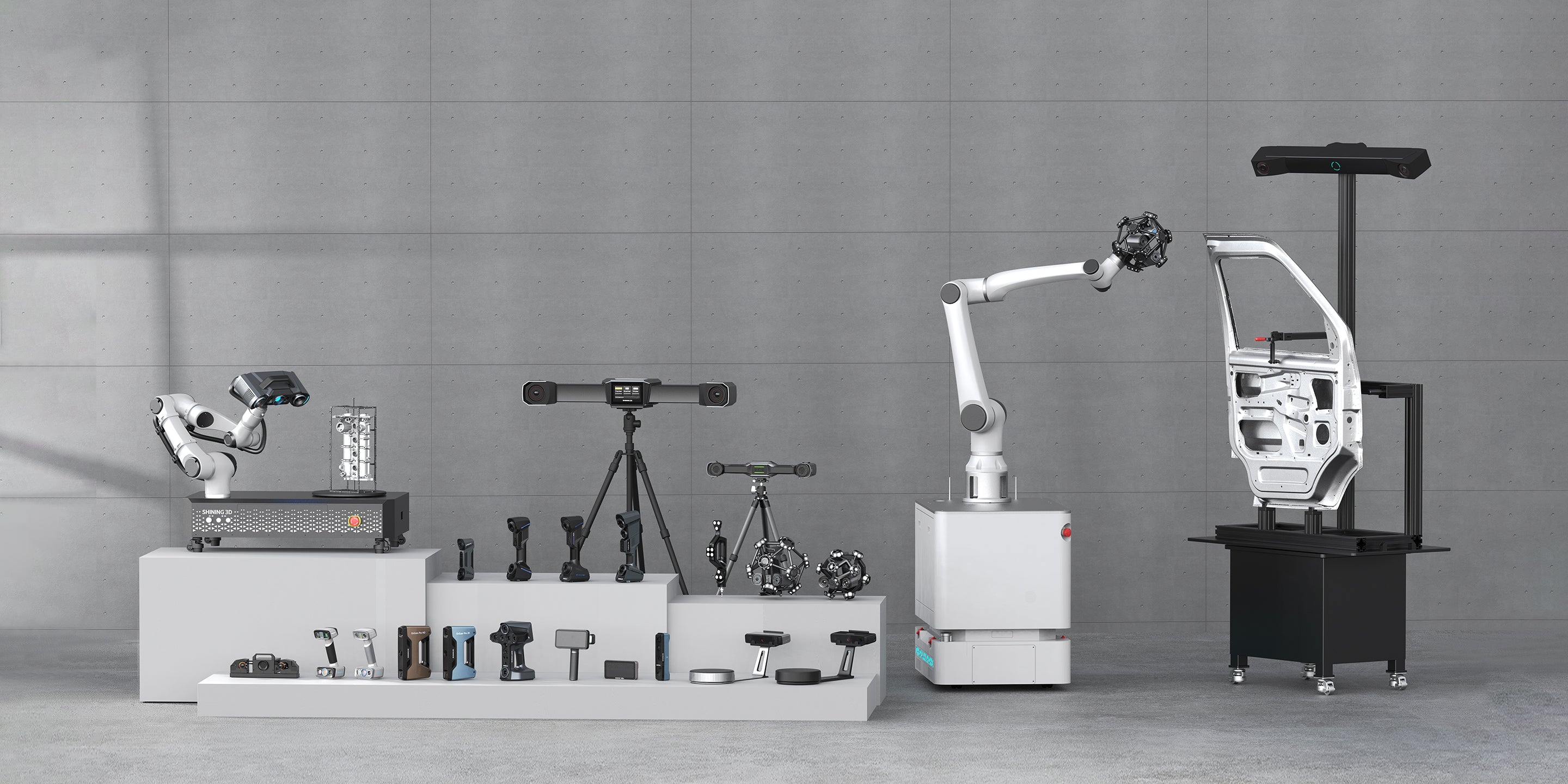 SHINING 3D product lineup for 3D scanning