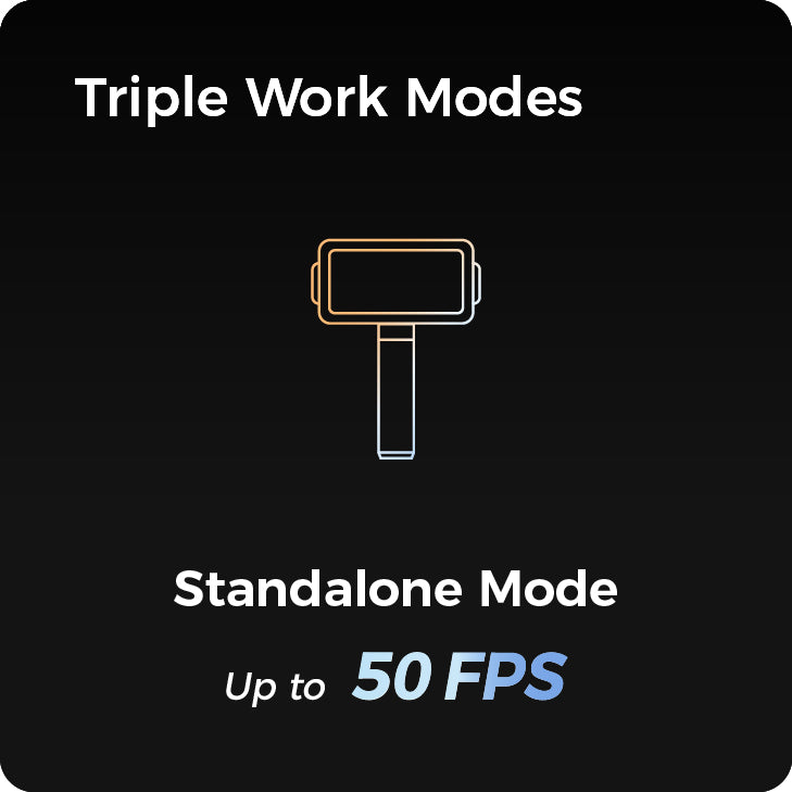 EinScan Rigil Standalone Mode with up to 50 FPS scanning speed