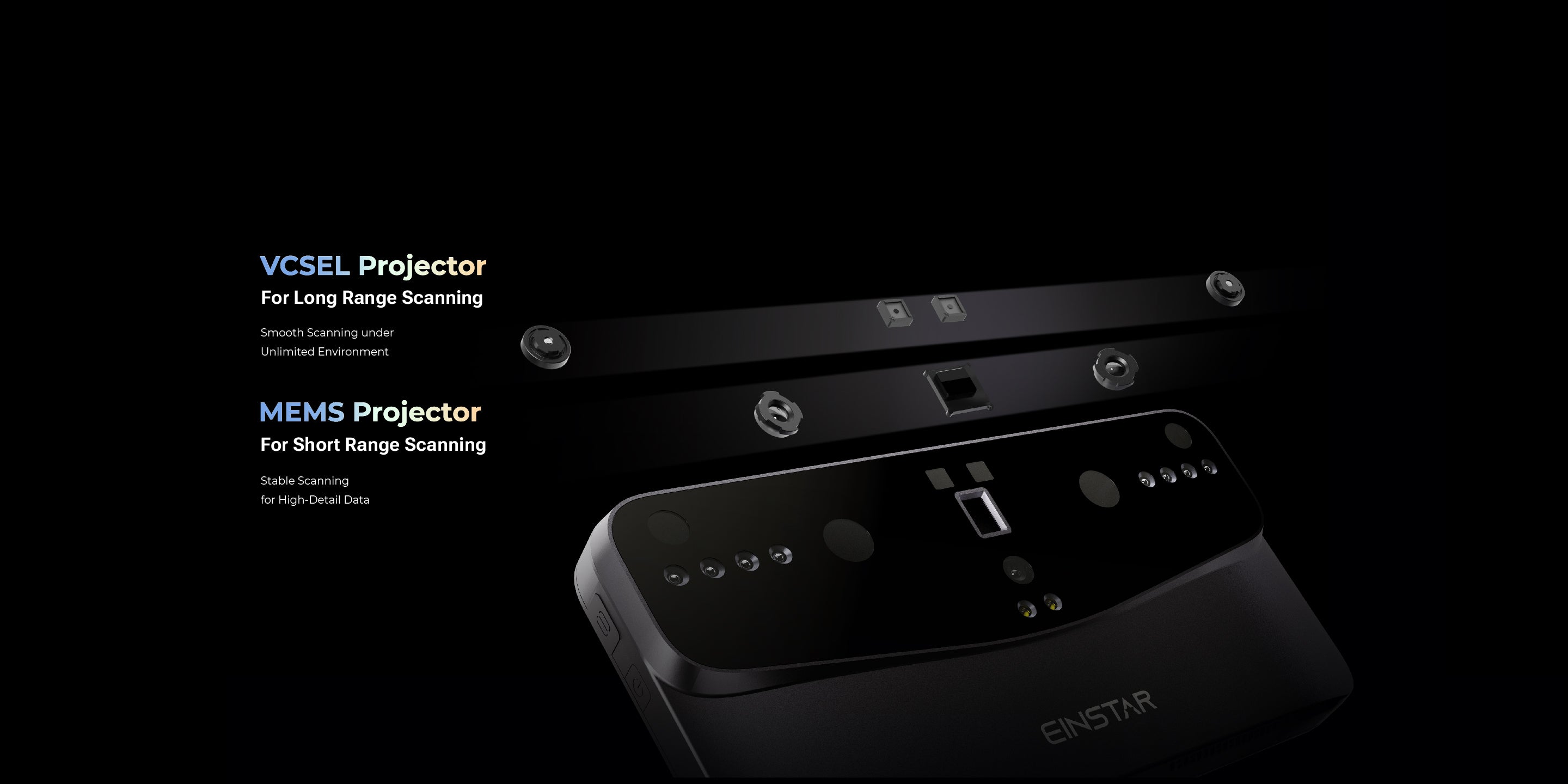 EINSTAR VEGA Wireless All-In-One 3D Scanner-Two Scanners in One