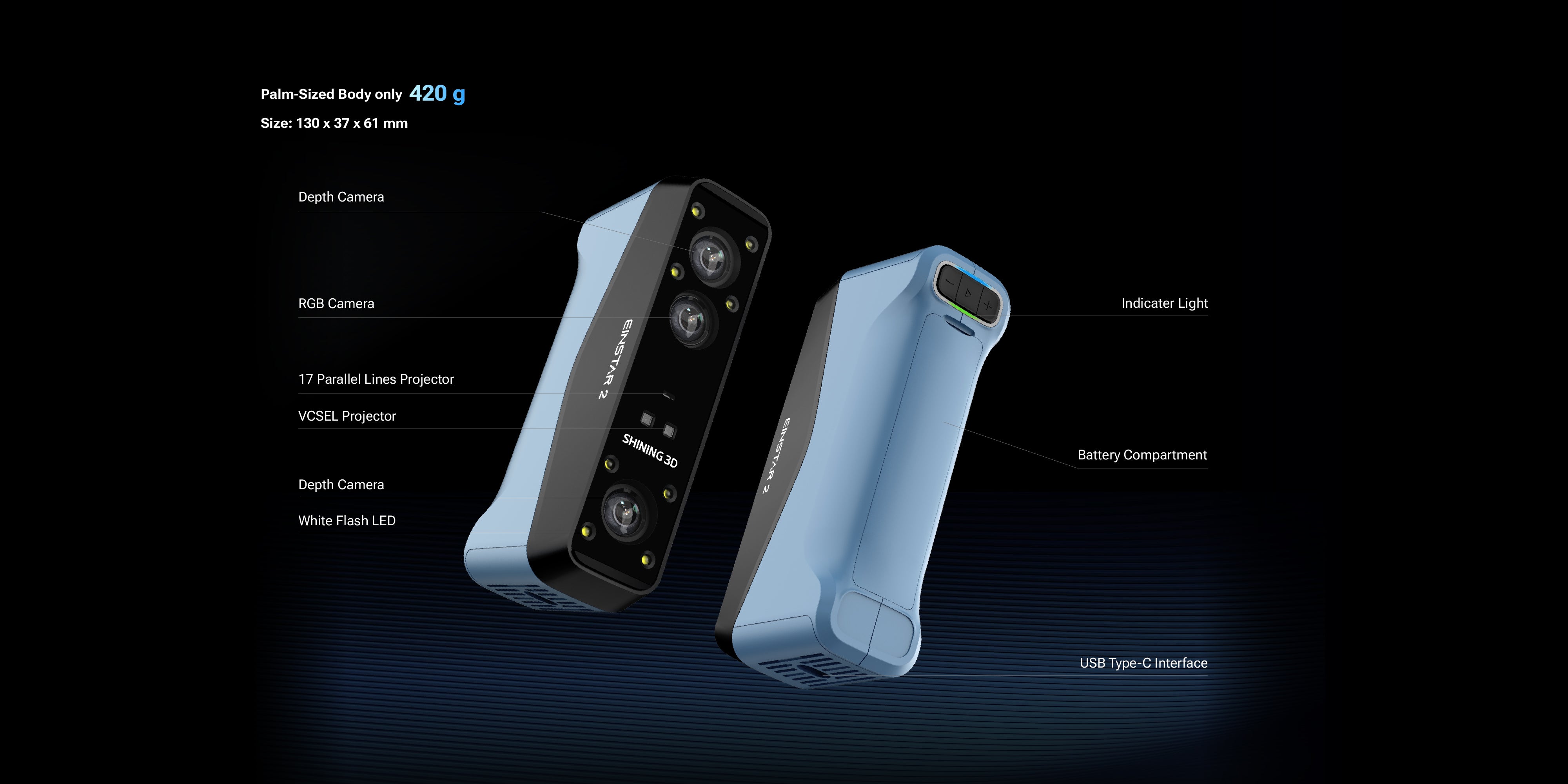 EINSTAR 2 3D scanner specifications