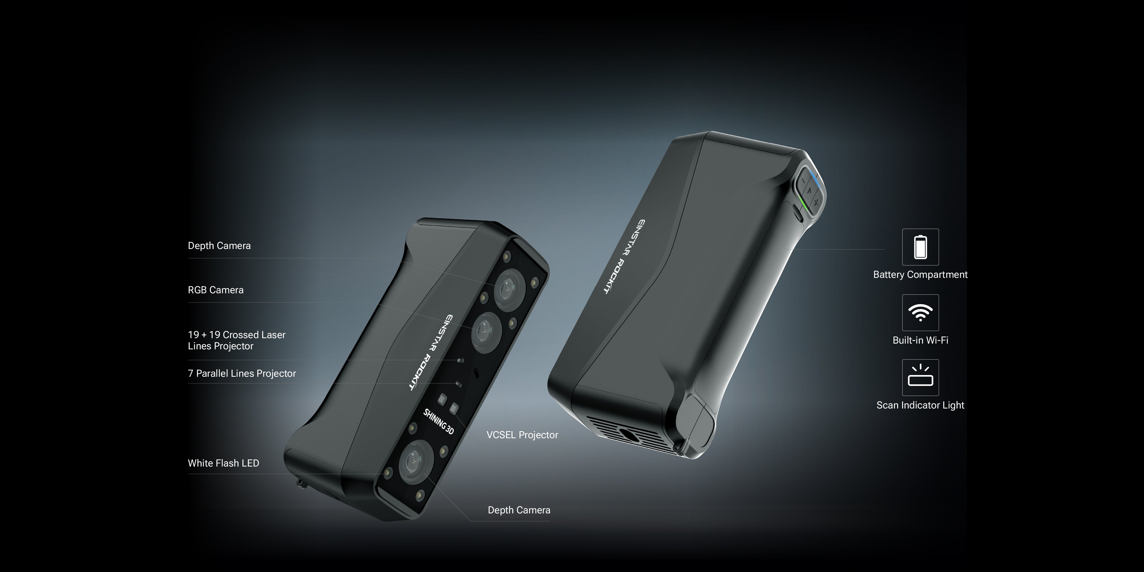 EINSTAR Rockit handheld 3D scanner features