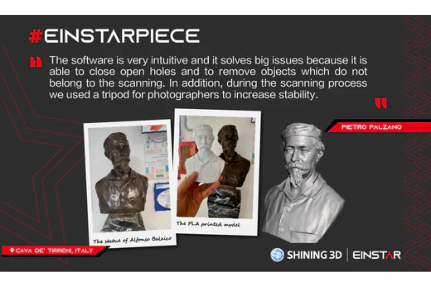 Bronze statue scanned and printed by EINSTAR 3D Scanner in K12 education.