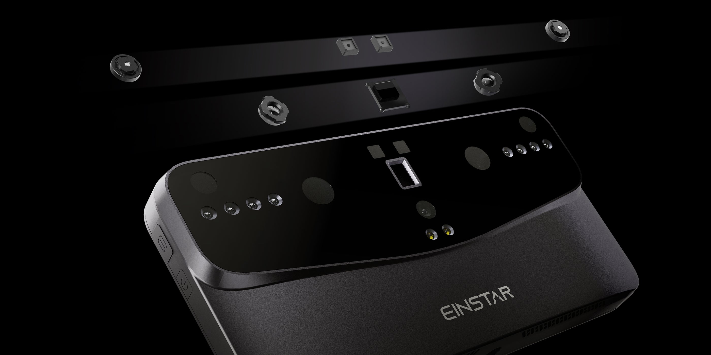 EINSTAR VEGA showing two 3D scanning technologies: VCSEL for long-range and MEMS for short-range, ensuring stable, detailed data.