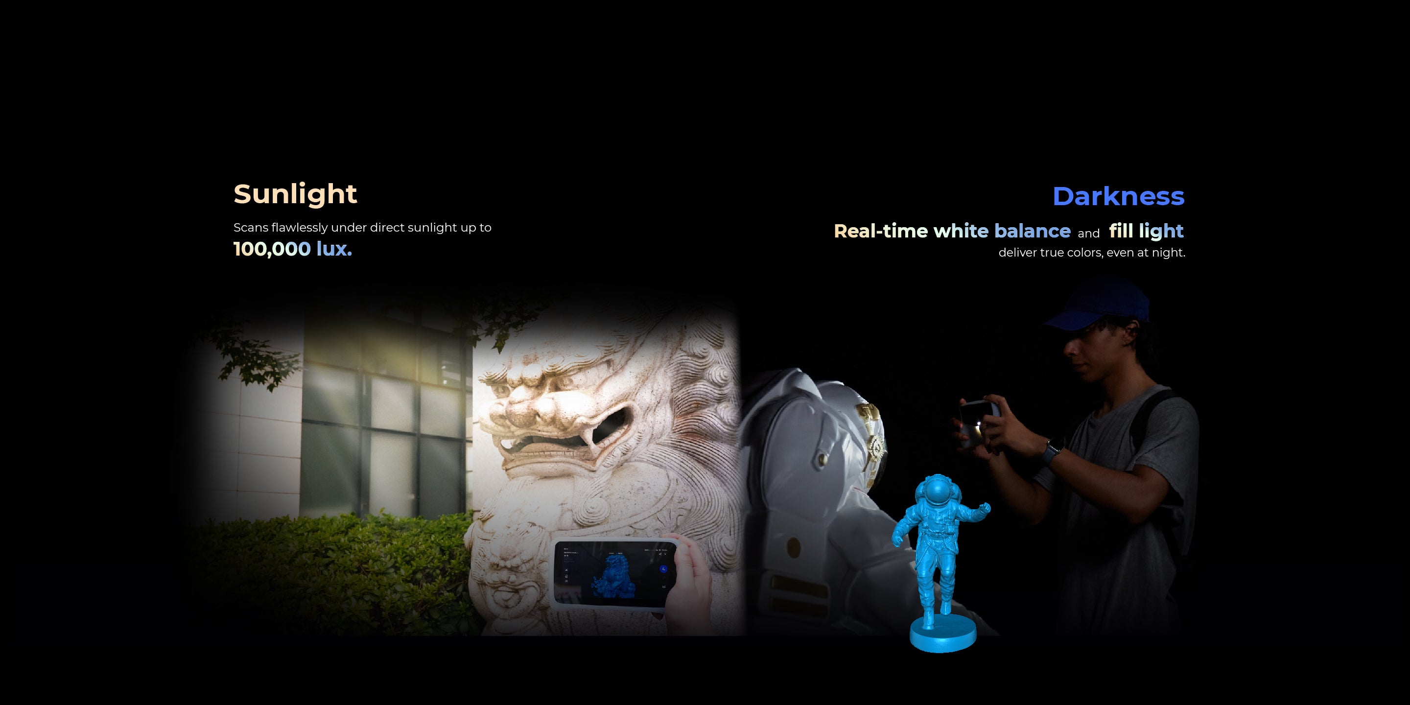 EINSTAR VEGA Wireless All-In-One 3D Scanner- Strong Environment Lighting Adaptability