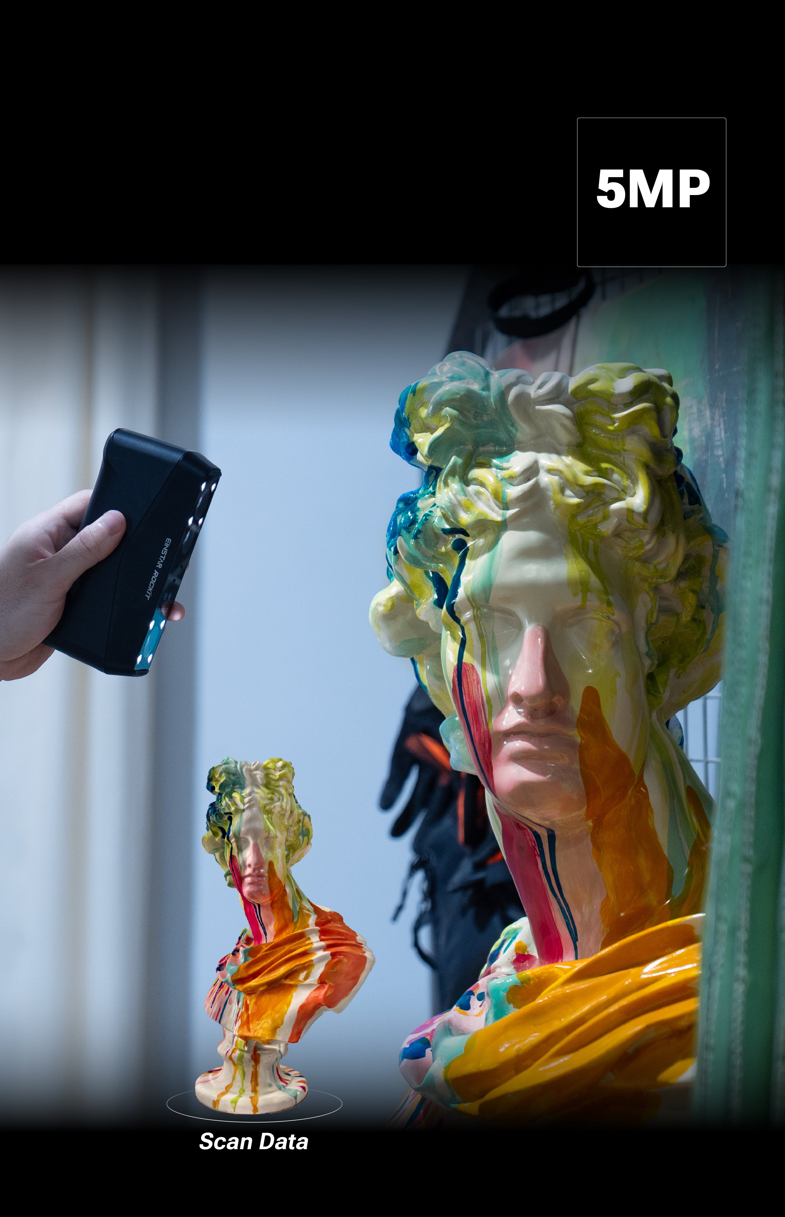 Einstar Rockit 3D scanner with high resolution and full-color scanning