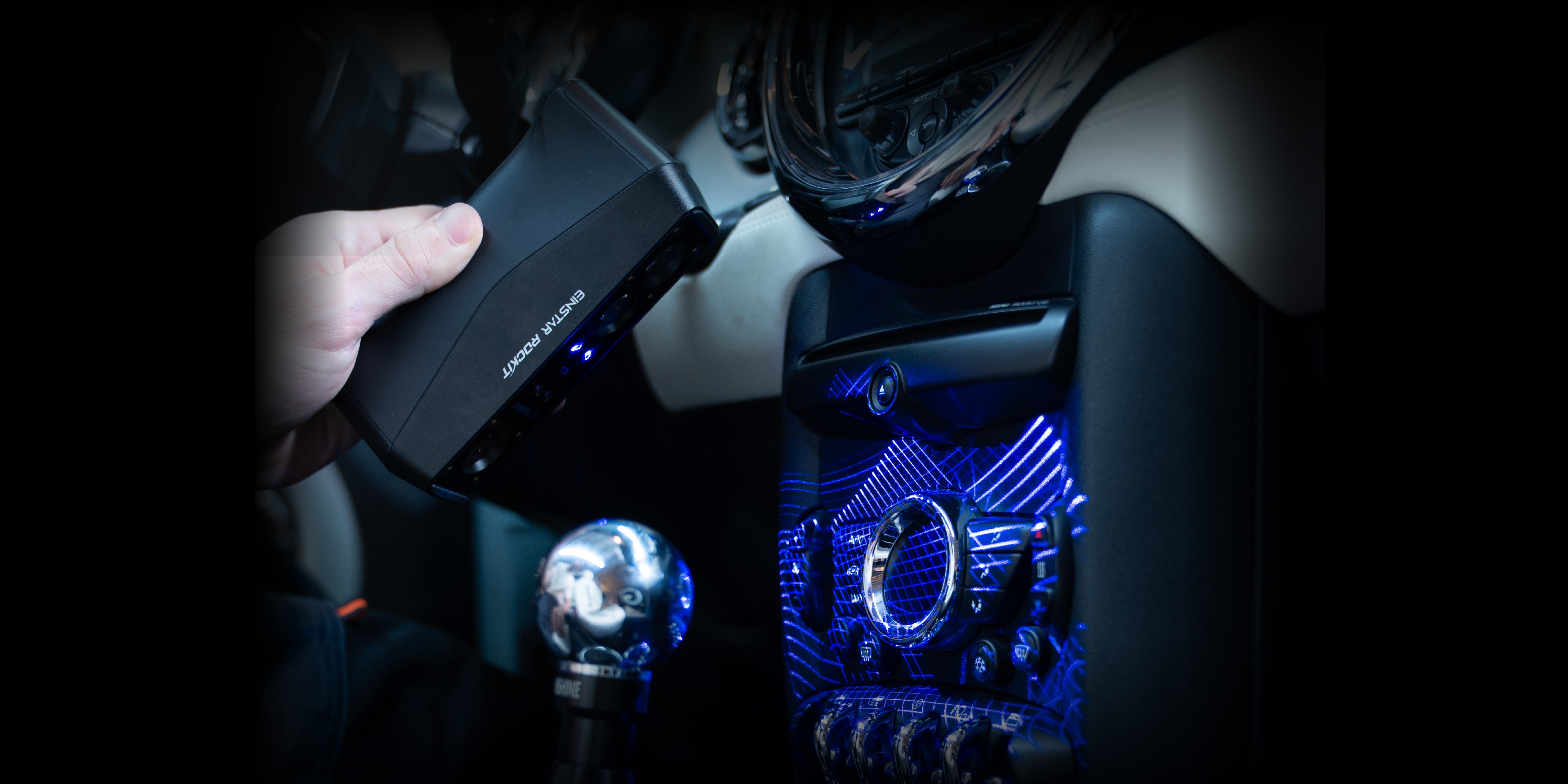 EINSTAR Rockit 3D scanner for black and reflective surfaces without spray