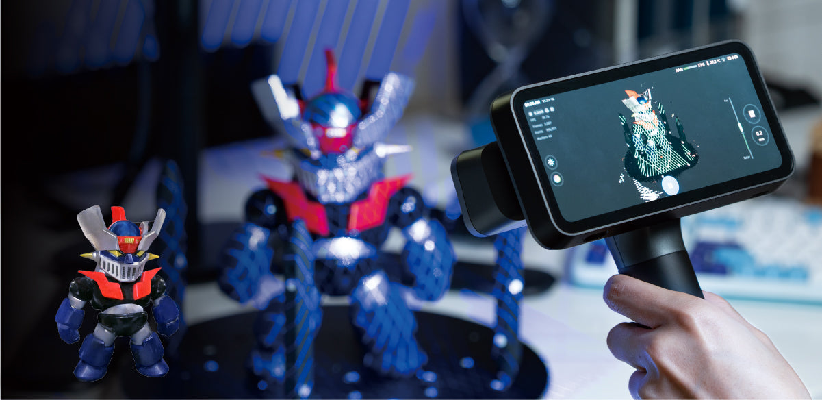 EinScan Rigil Lite 3D scanner full-color laser scanning of a toy